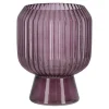 Vaas van glas, 19 cm roze, 2 assorti