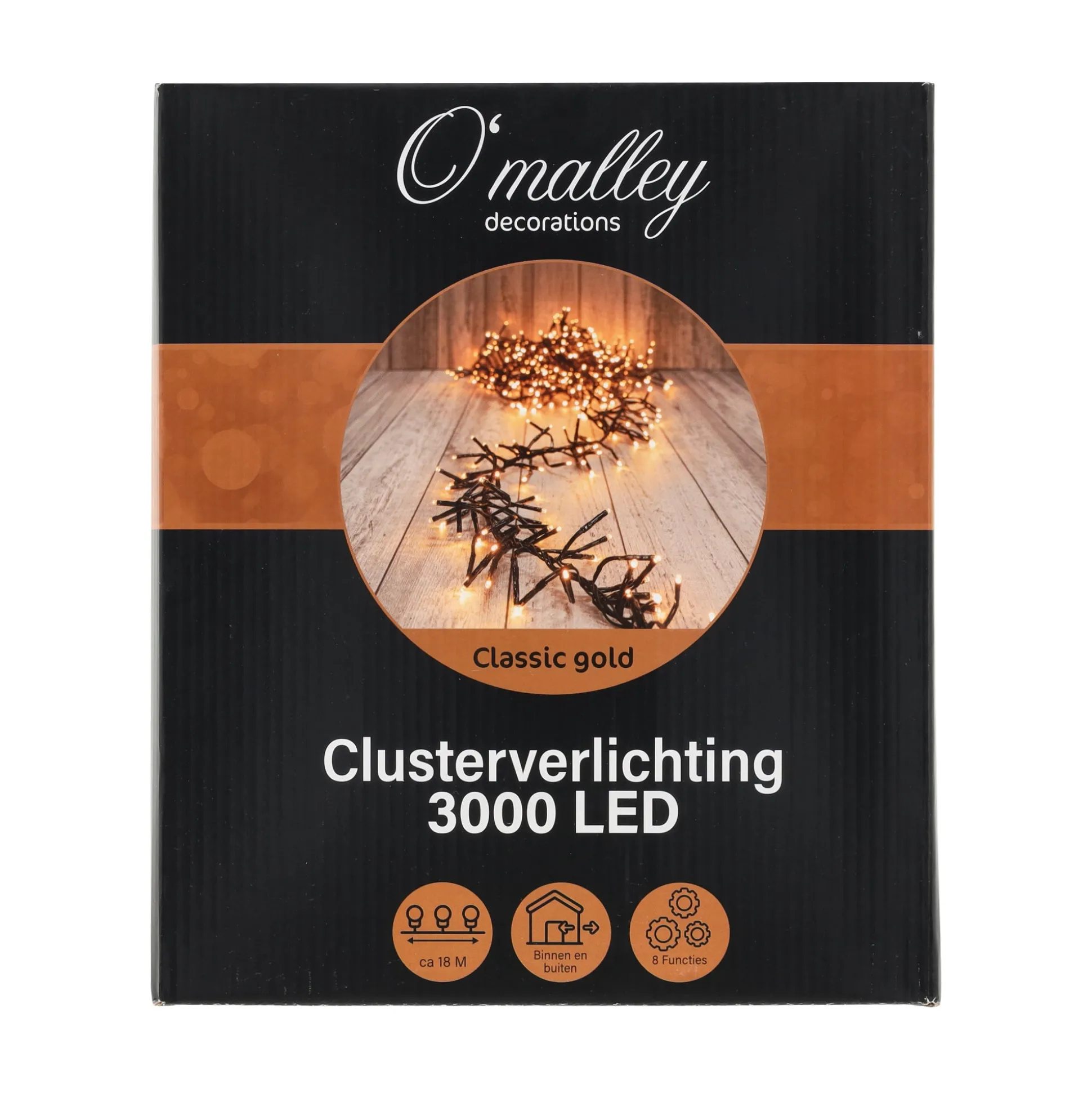 Verlichting cluster 3000 LED classic gold