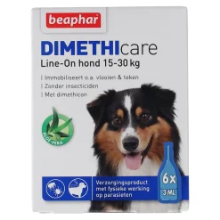 Vlooiendr hond dimethicare 15-30kg