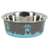 Voederbak 17cm Splash blauw
