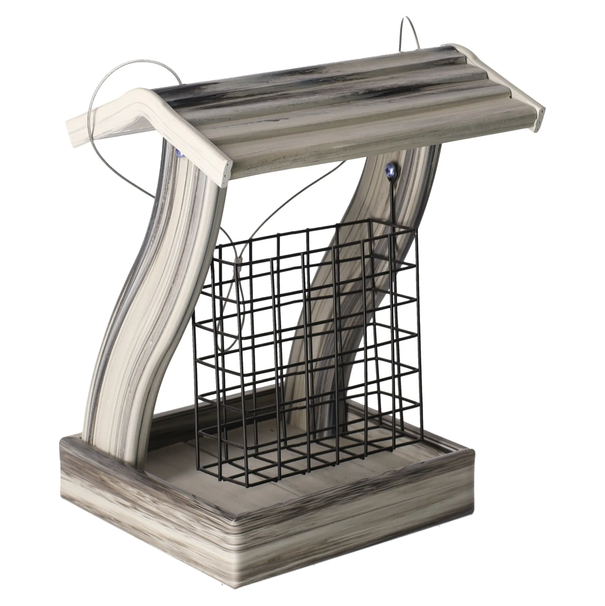 Voederblokh Darcy wit/grijs 21x18,5x26,5cm