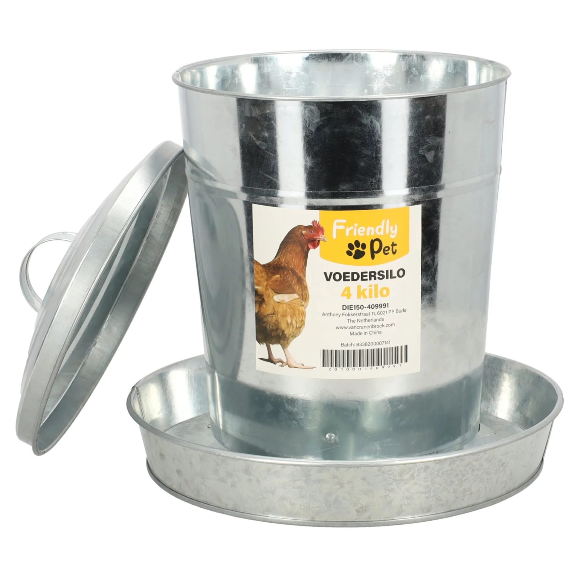 Voedersilo metaal 4 kg