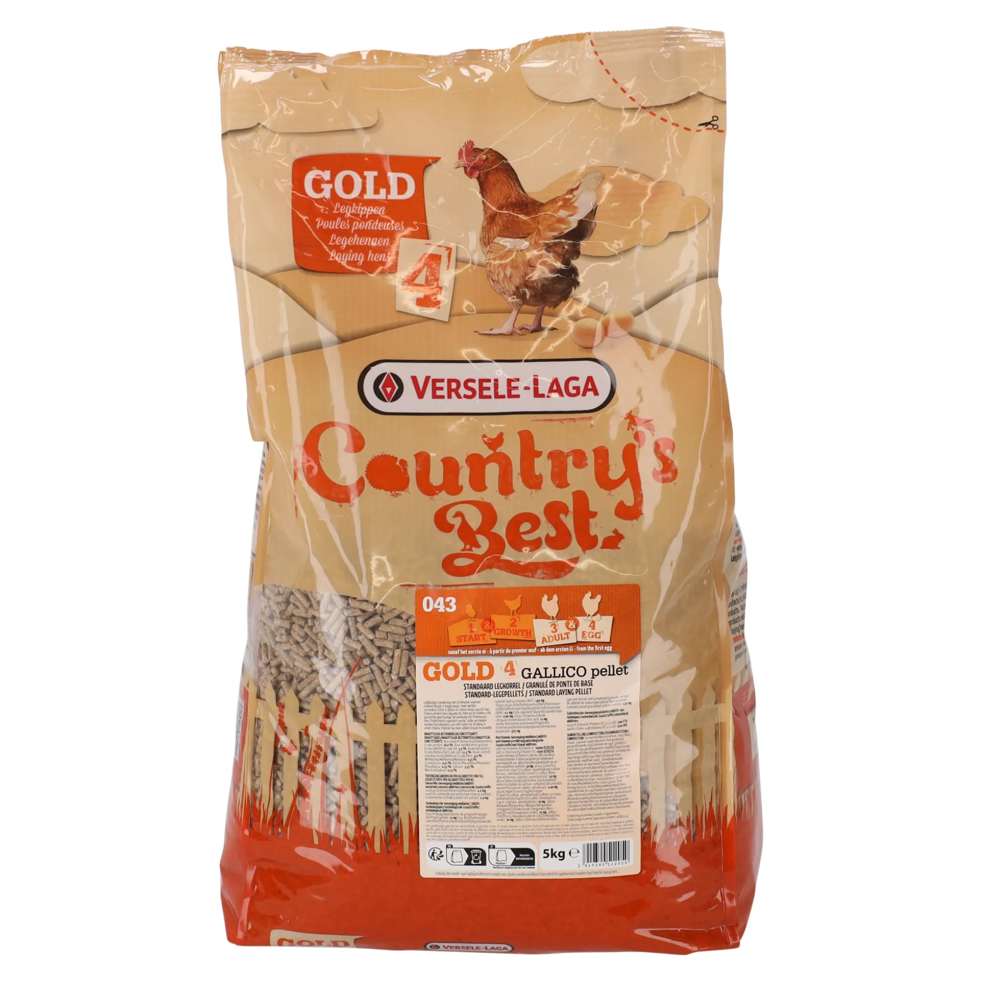 Voer pluimvee legkorrel 5 kg Country Best