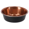 Voerbak Ezra rvs zwart/koper D11,8cm 300ml FP