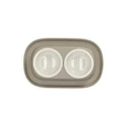 Voerbak Ilko duo taupe 2x200ml FP