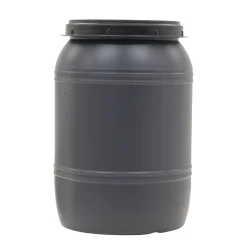 Voerton met schroefdeksel 60 L zwart
