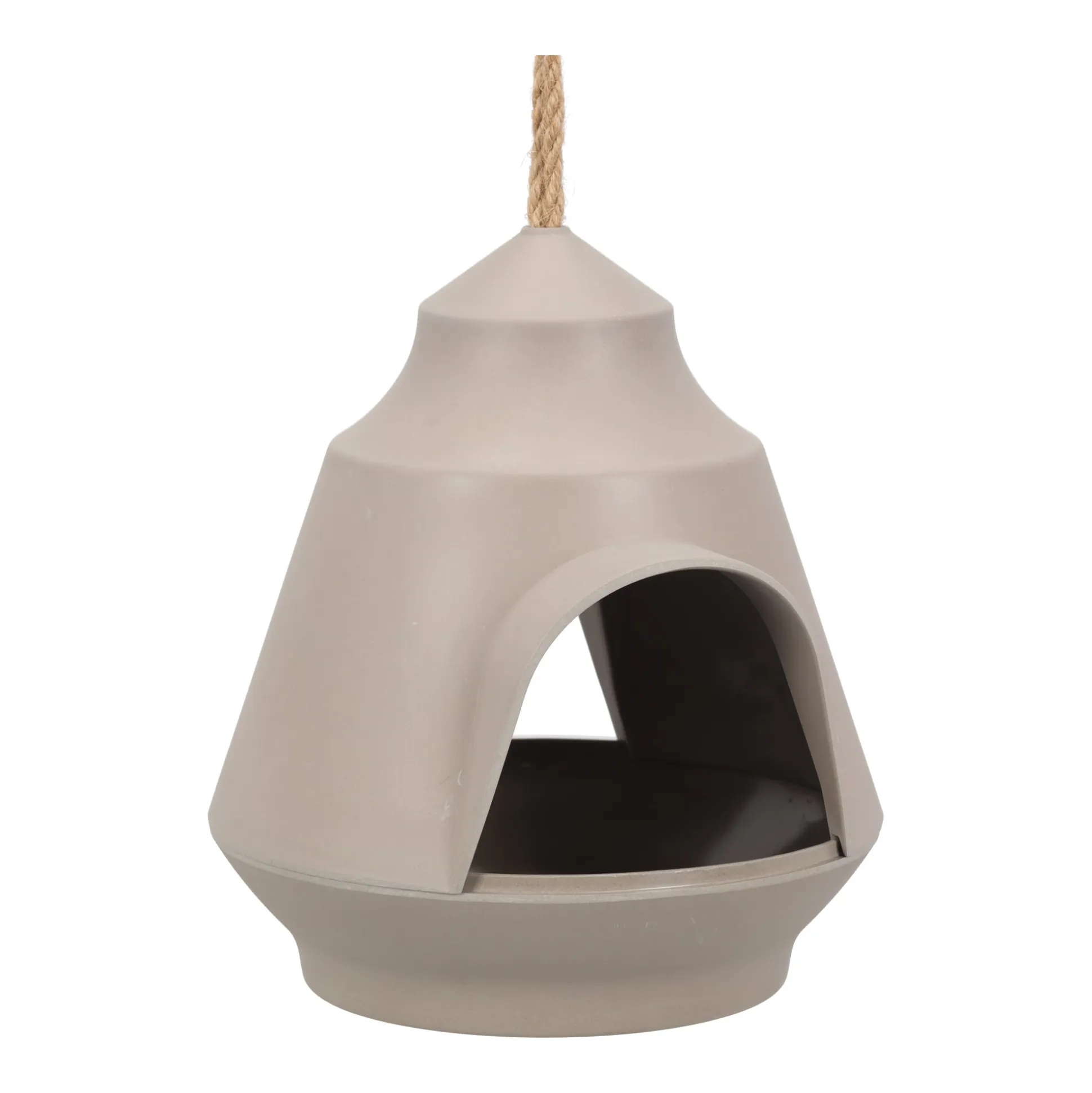 Vogelvoederhuis 18 cm taupe