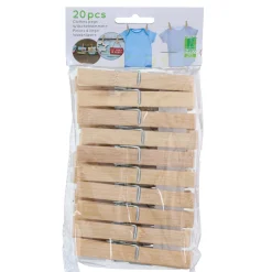 Wasknijpers 20 stuks hout