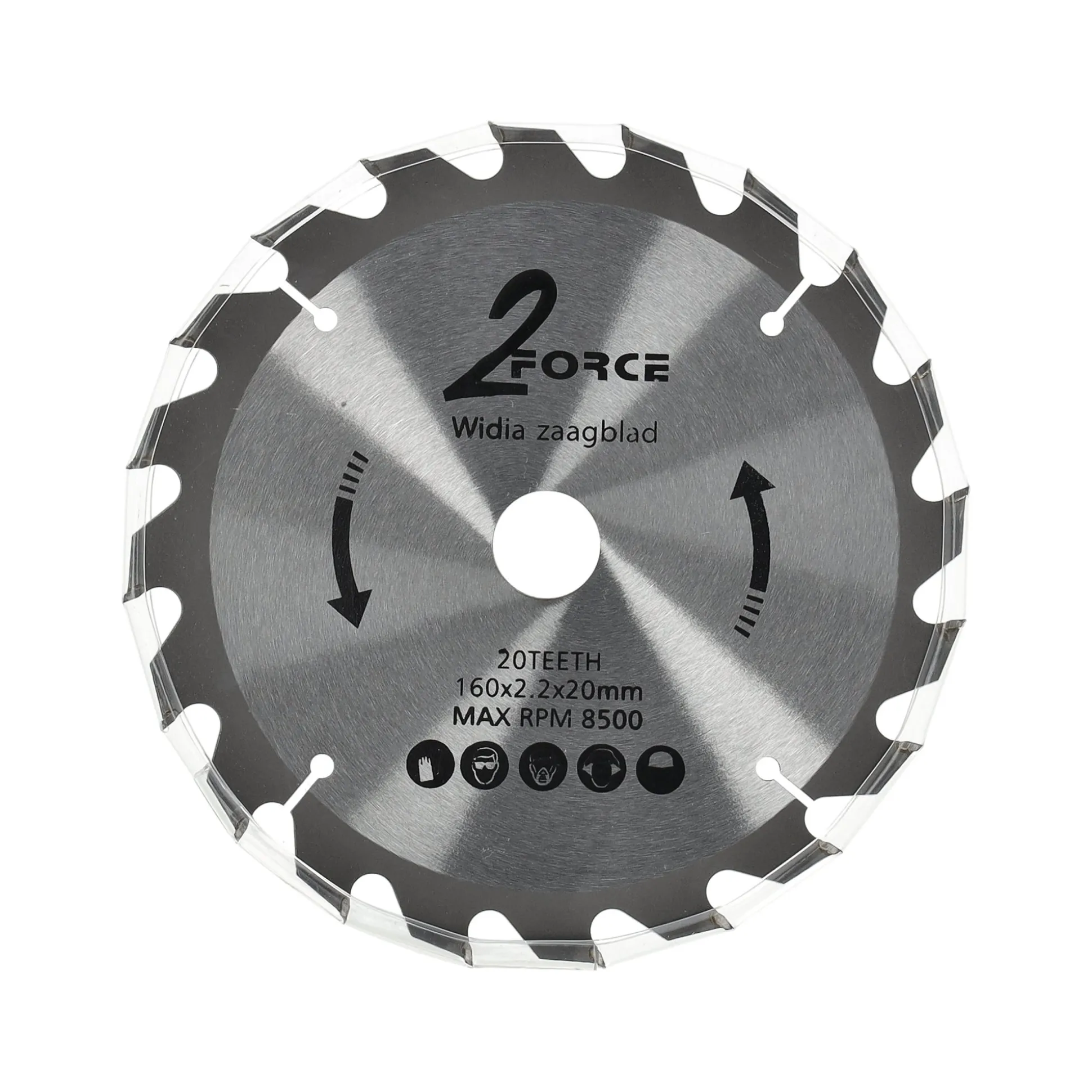Zaagblad Ø160 mm 20as 20T 2-force
