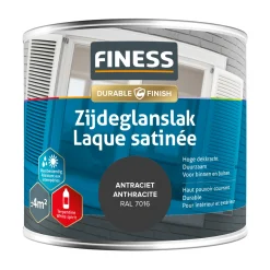 Zijdeglans antraciet 14203 250ml Finess