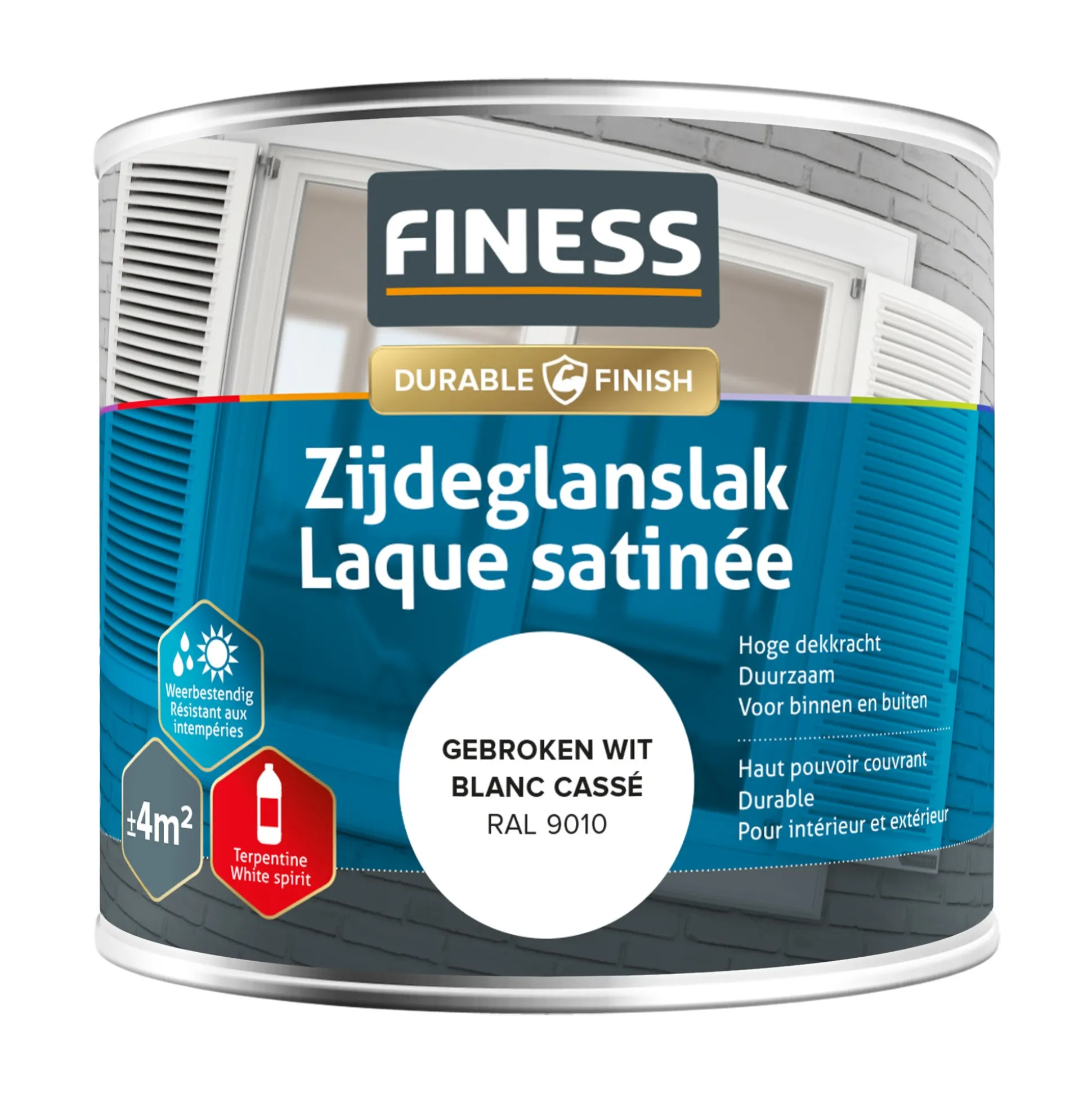 Zijdeglans gebroken wit 14205 250ml Finess