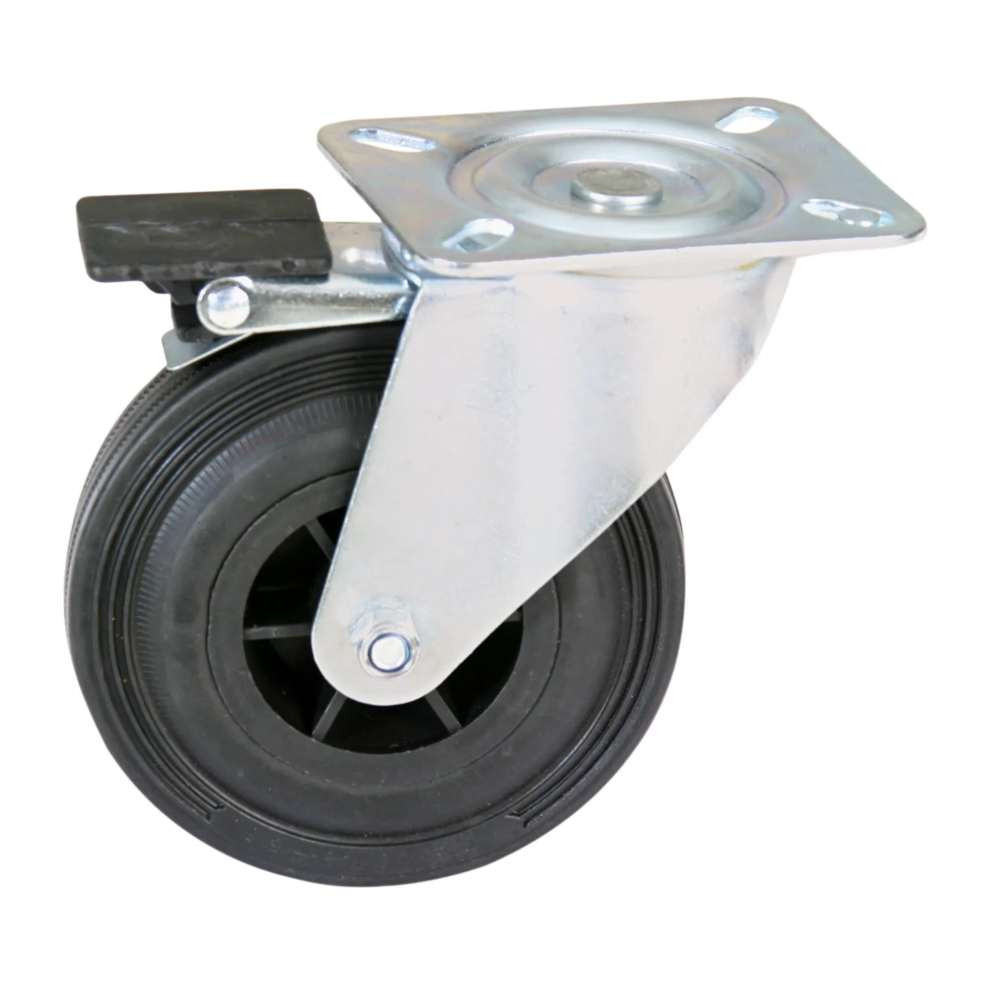 Zwenkwiel met rem ZP63A 100mm